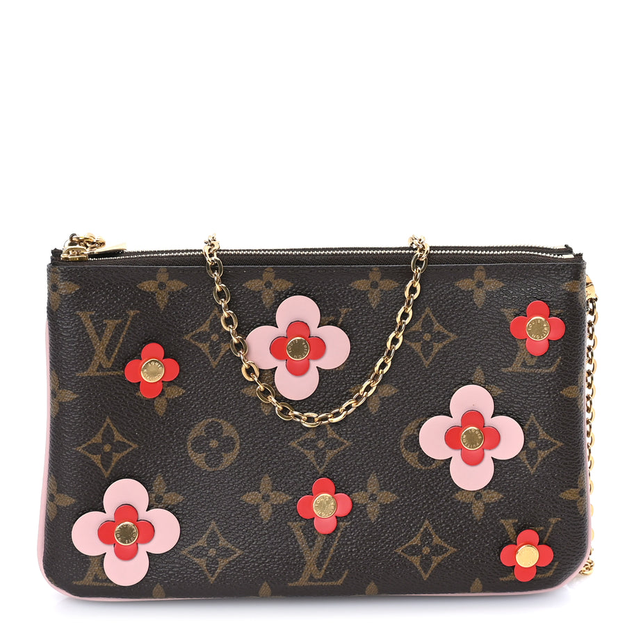 Louis Vuitton Monogram Blooming Flowers Double Zip Pochette Image 1