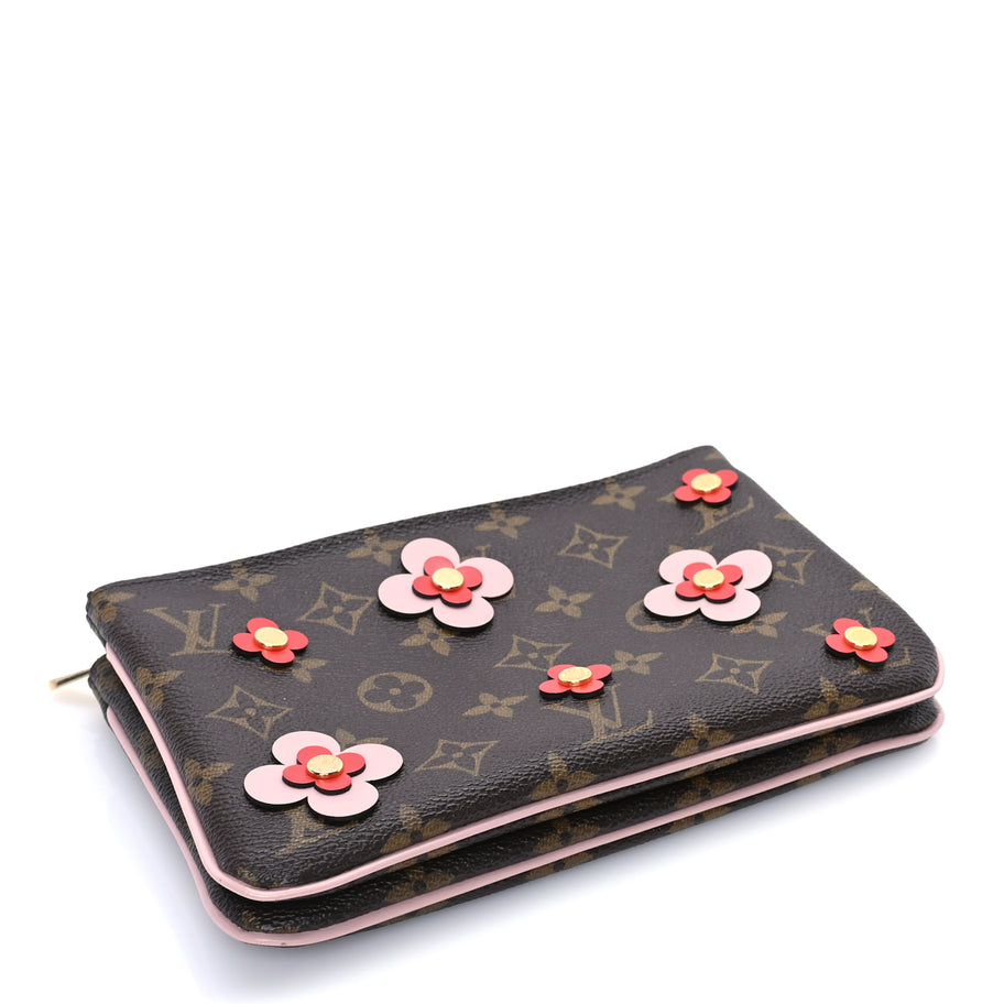 Louis Vuitton Monogram Blooming Flowers Double Zip Pochette Image 3