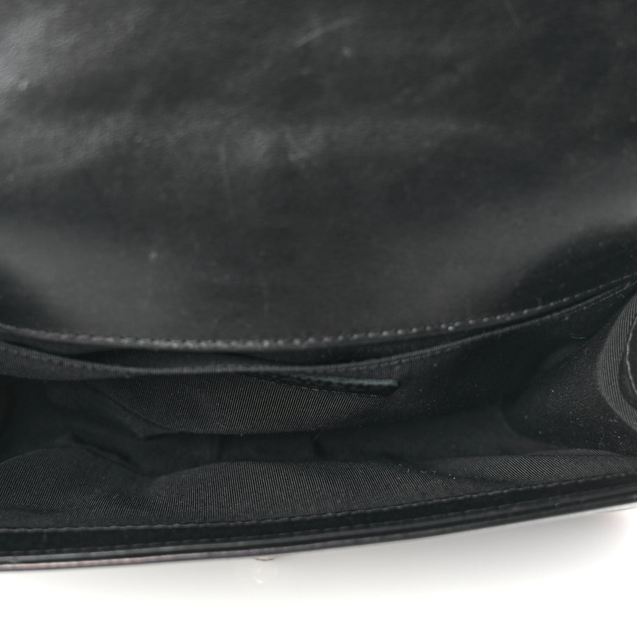 Chanel Goatskin Quilted Medium Boy Top Handle Flap Black Image 4