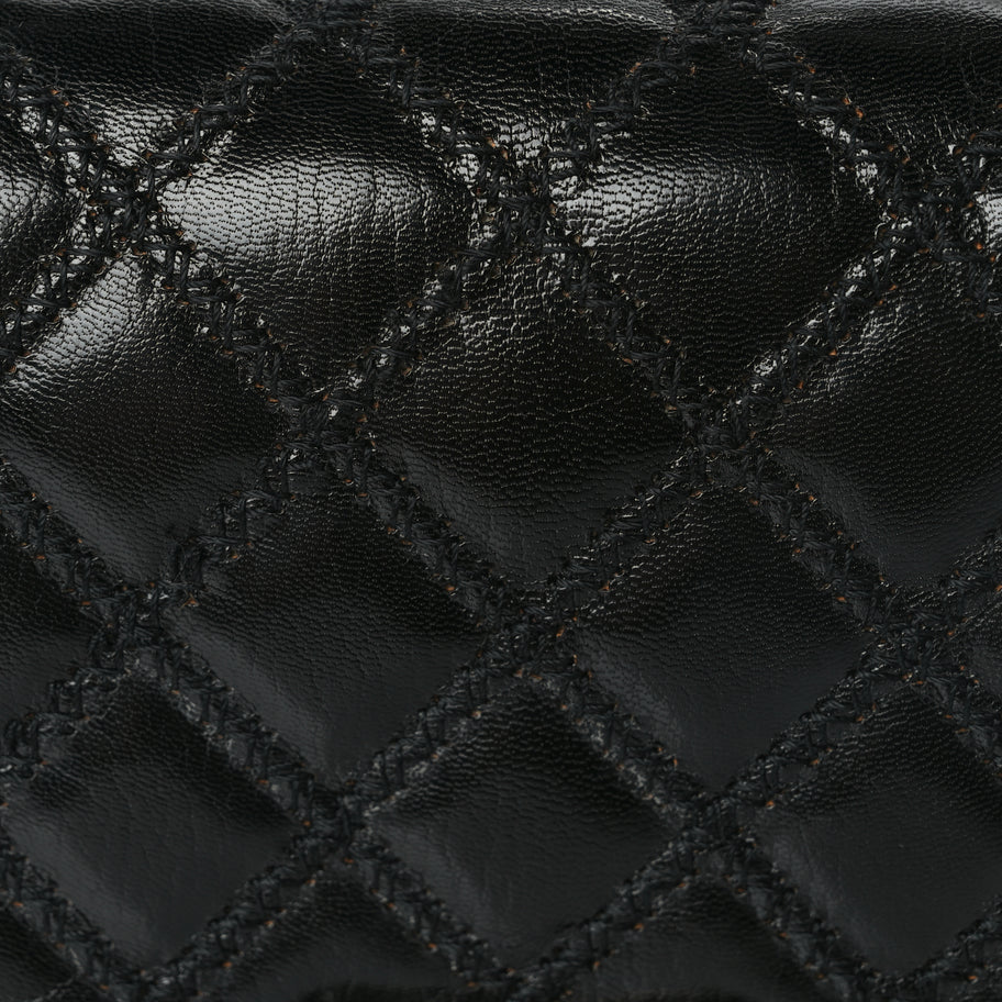 Chanel Goatskin Quilted Medium Boy Top Handle Flap Black Image 7