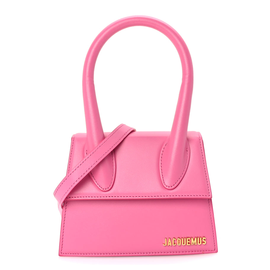 Jacquemus Smooth Calfskin Le Chiquito Moyen  Dark Pink Image 1