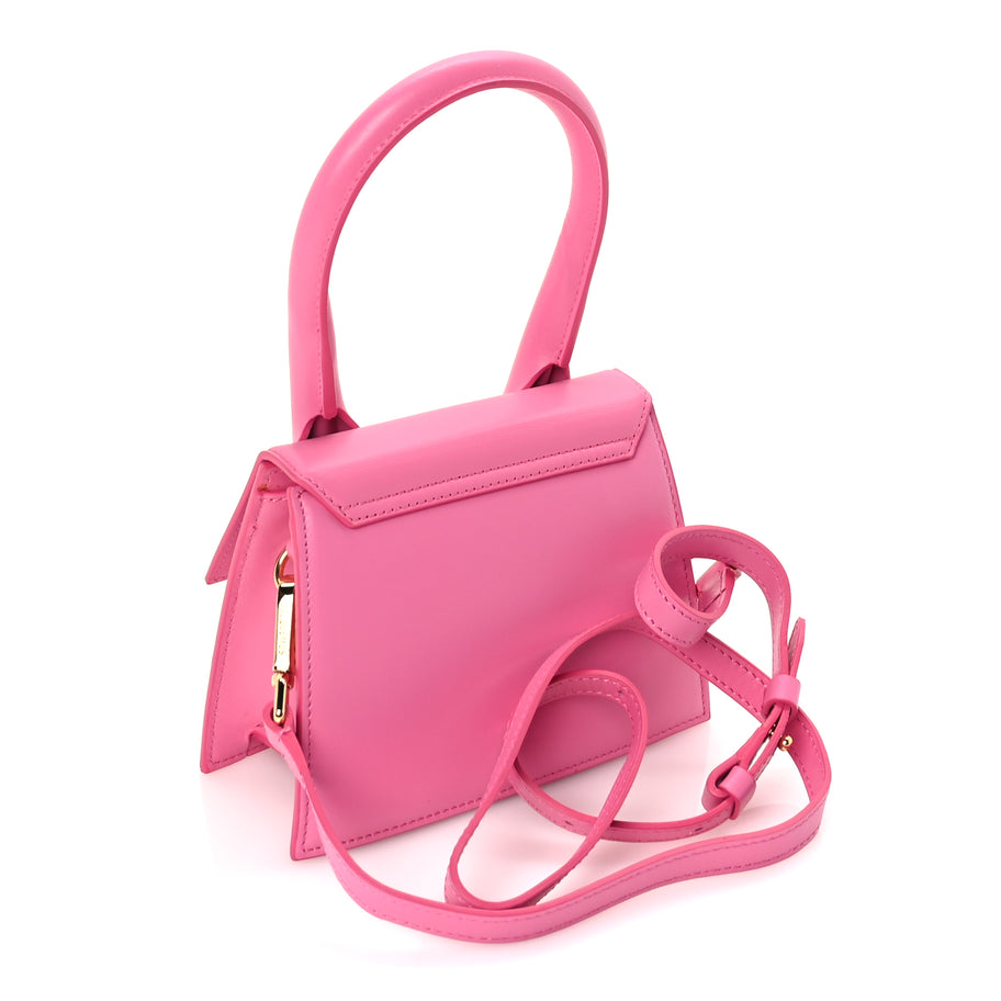 Jacquemus Smooth Calfskin Le Chiquito Moyen  Dark Pink Image 2