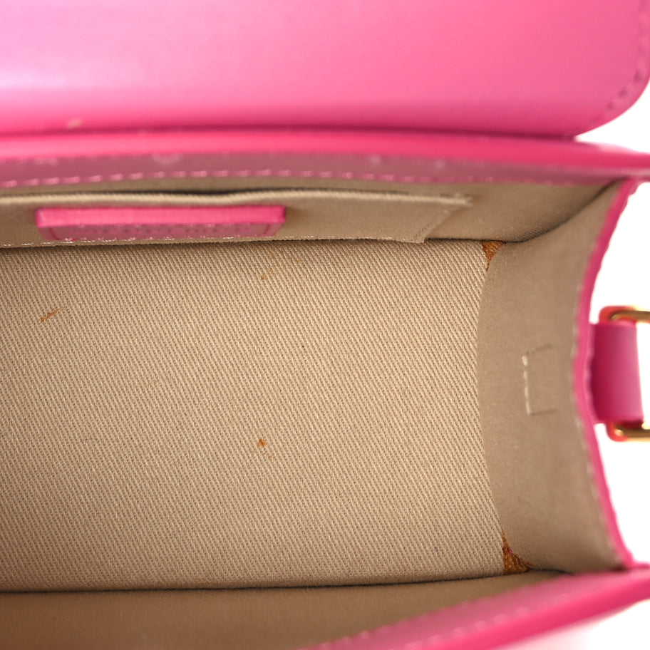 Jacquemus Smooth Calfskin Le Chiquito Moyen  Dark Pink Image 4