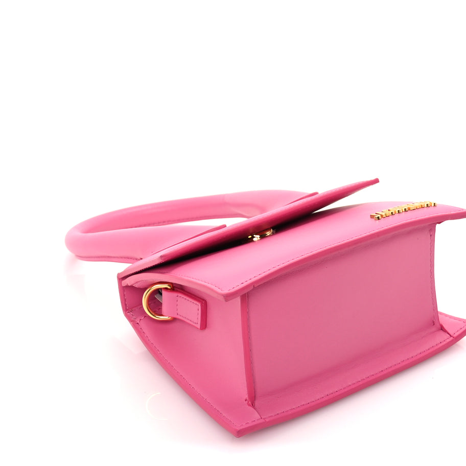 Jacquemus Smooth Calfskin Le Chiquito Moyen  Dark Pink Image 7