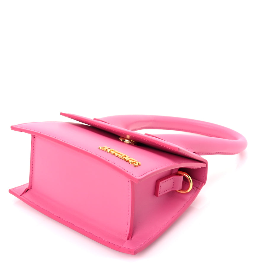 Jacquemus Smooth Calfskin Le Chiquito Moyen  Dark Pink Image 8