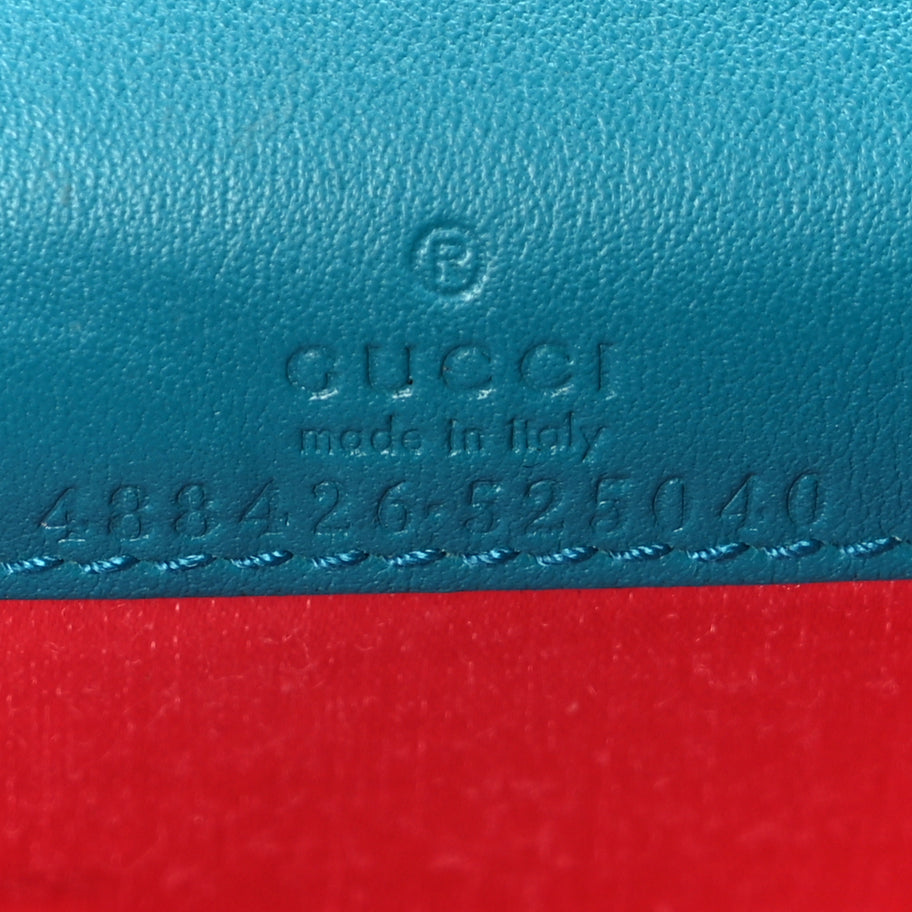 Gucci Velvet Matelasse GG Marmont Mini Bag Pavone Cyan Image 5