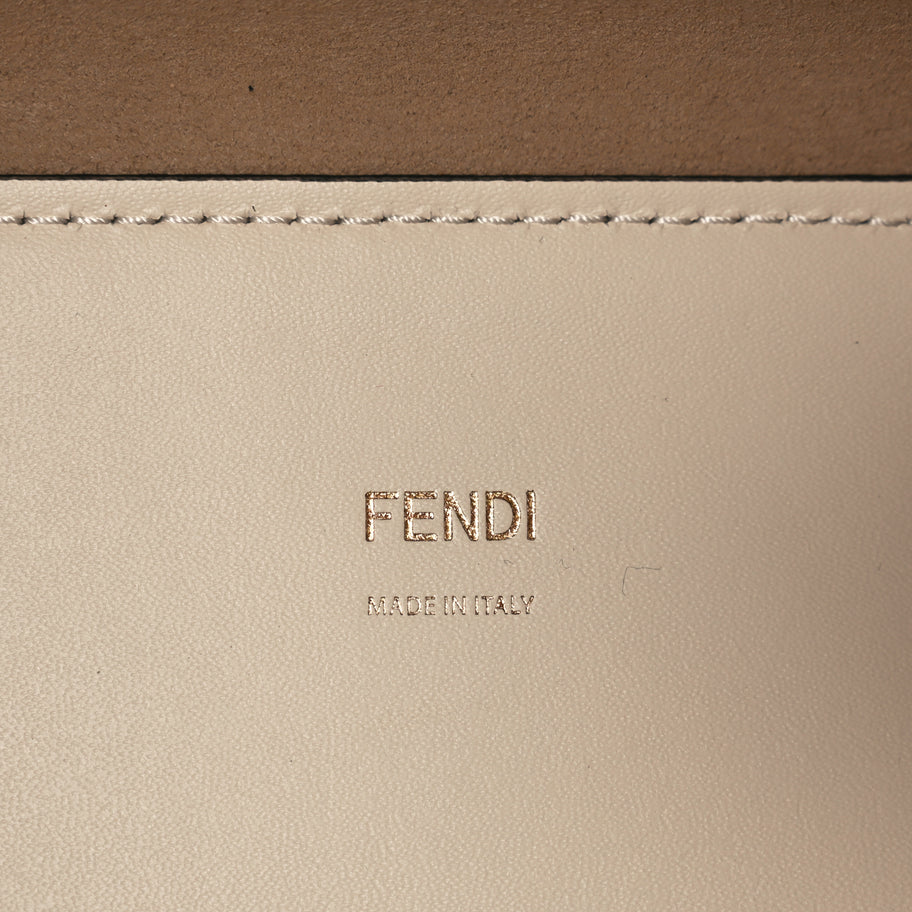 Fendi Vitello King Plexiglass Medium Fendi Sunshine Shopper Tote White Ice Image 5