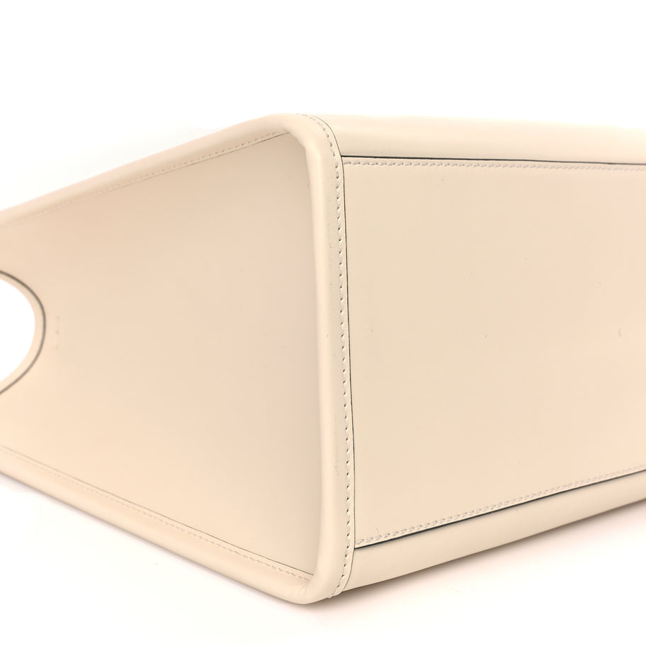 Fendi Vitello King Plexiglass Medium Fendi Sunshine Shopper Tote White Ice Image 7