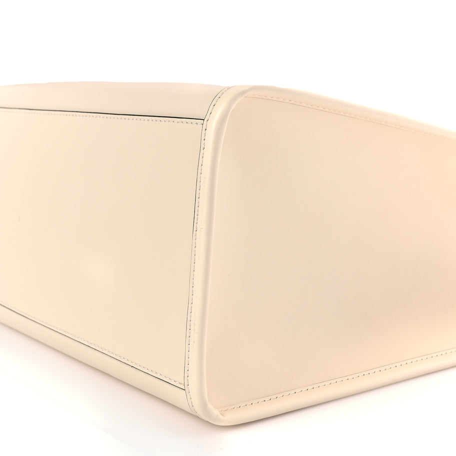 Fendi Vitello King Plexiglass Medium Fendi Sunshine Shopper Tote White Ice Image 8