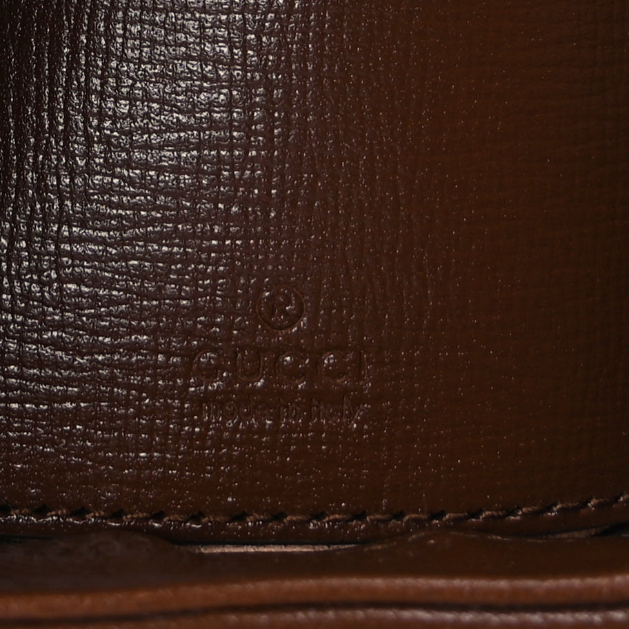 Gucci GG Supreme Monogram Azalea Calfskin Web Mini Jackie 1961 Hobo  Beige Ebony Brown Sugar Image 5