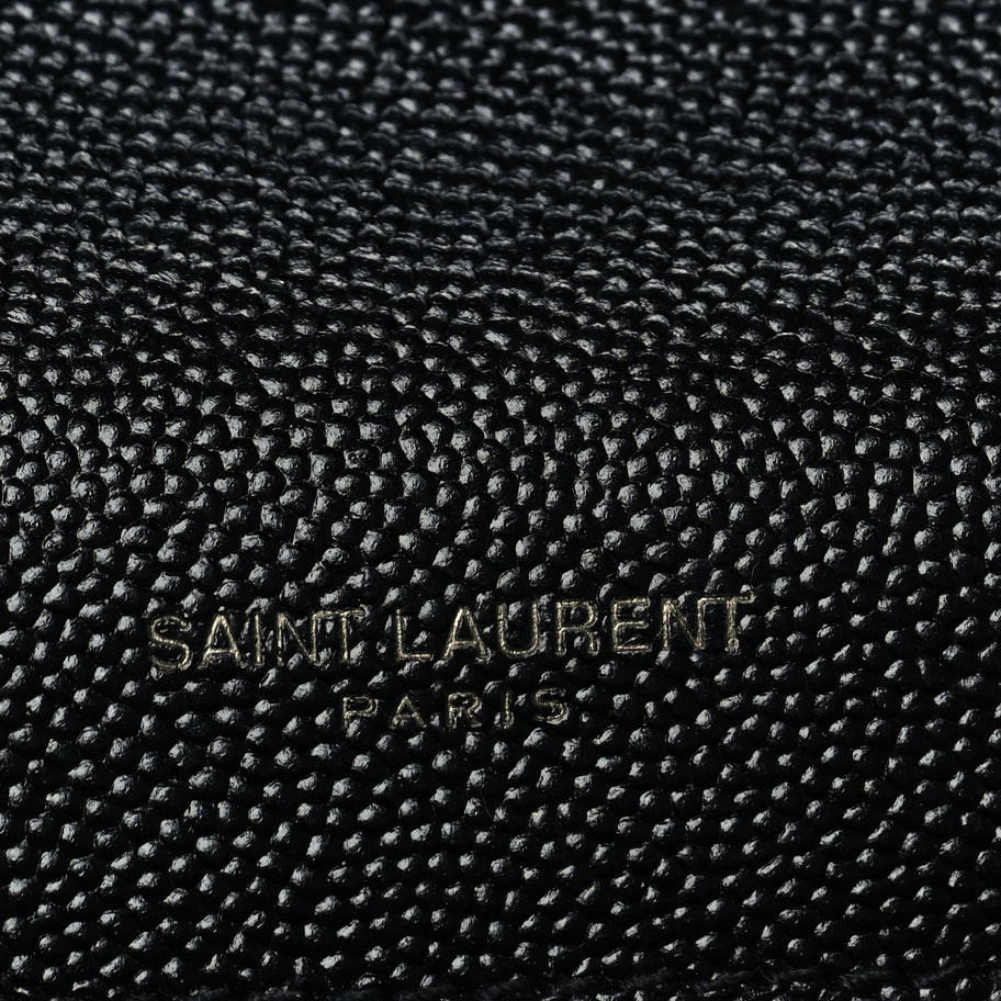 Saint Laurent Grain De Poudre Small Monogram Monochrome Kate Satchel  Black Image 5