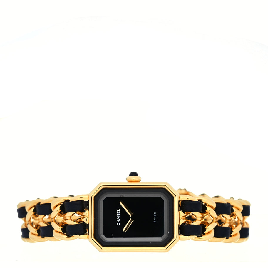 Chanel Stainless Steel Lambskin 20mm Chain Premiere Quartz Watch Gold L Image 2