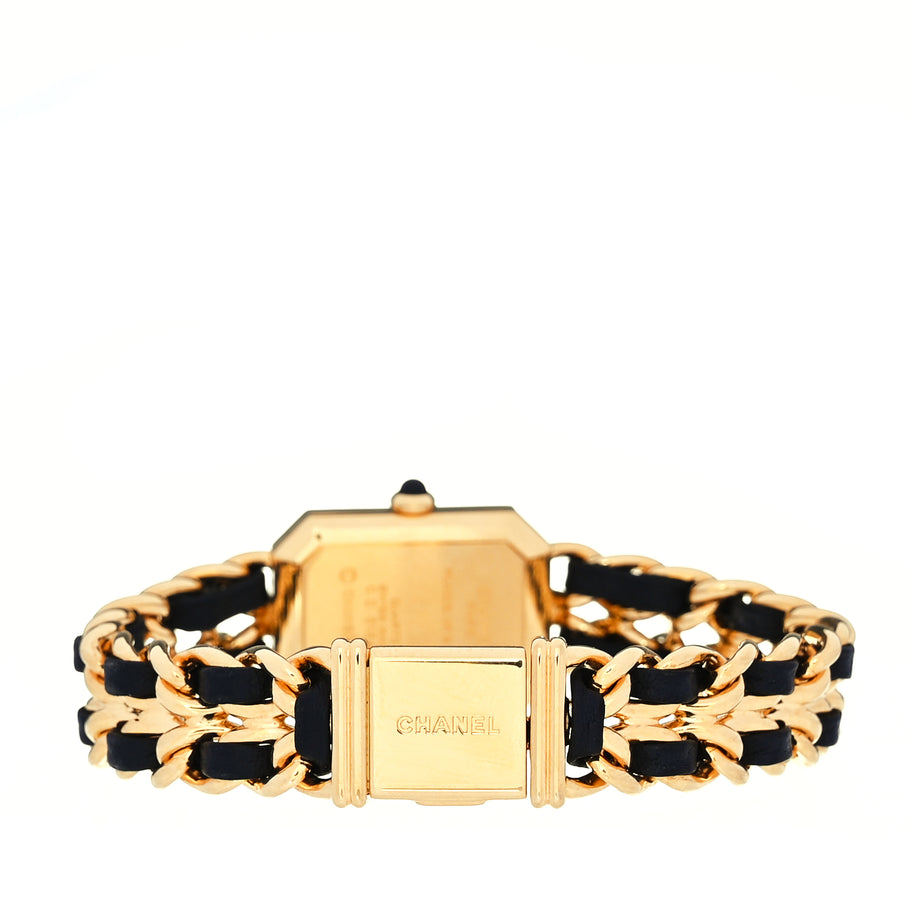 Chanel Stainless Steel Lambskin 20mm Chain Premiere Quartz Watch Gold L Image 3