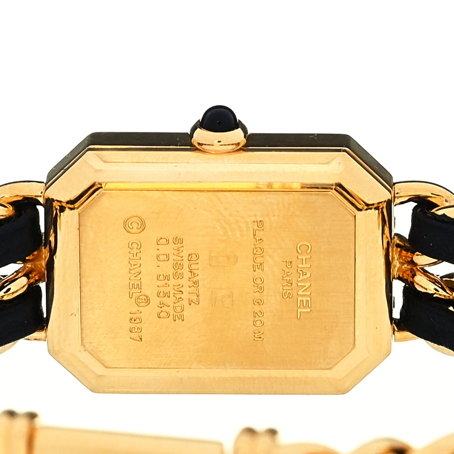 Chanel Stainless Steel Lambskin 20mm Chain Premiere Quartz Watch Gold L Image 4