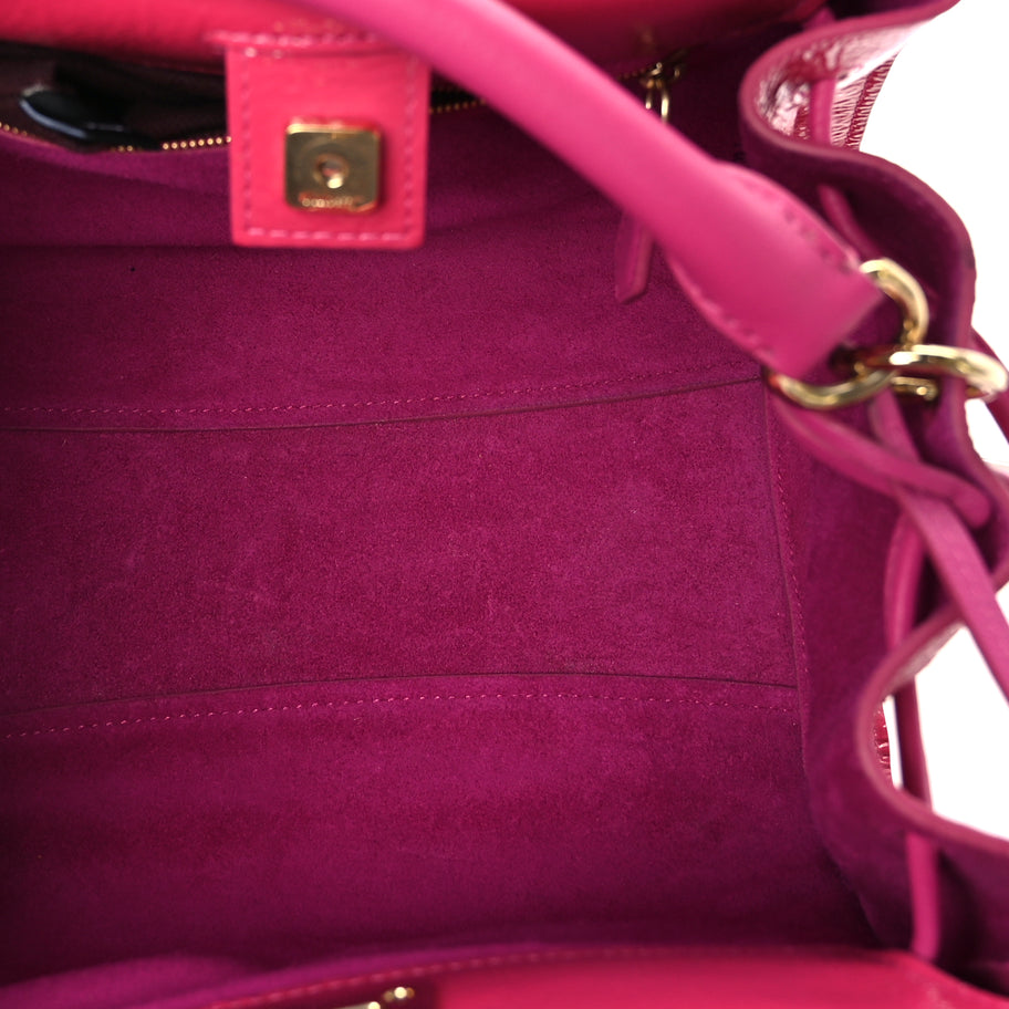 Mulberry Spongy Patent Calfskin Small Iris Tote Mulberry Pink Image 4