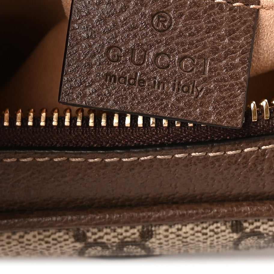 Gucci GG Supreme Monogram Web Mini Ophidia Shoulder Bag  Brown Image 6