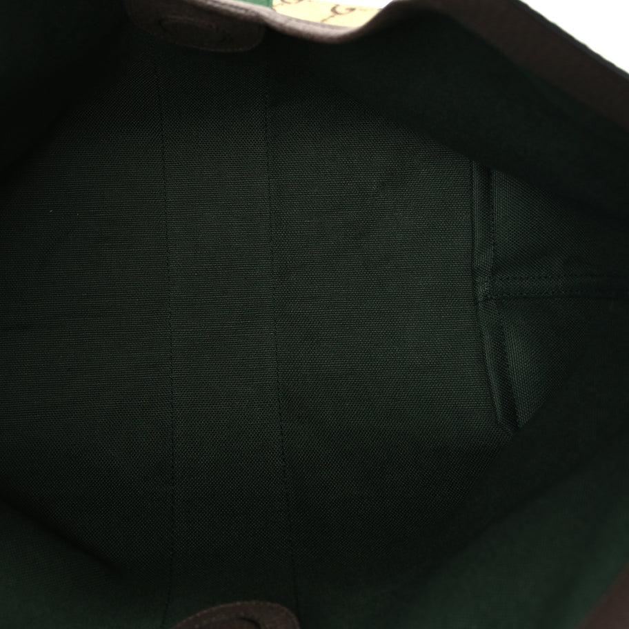 Gucci Monogram Web Small Giglio Tote Beige  Dark Brown Image 6