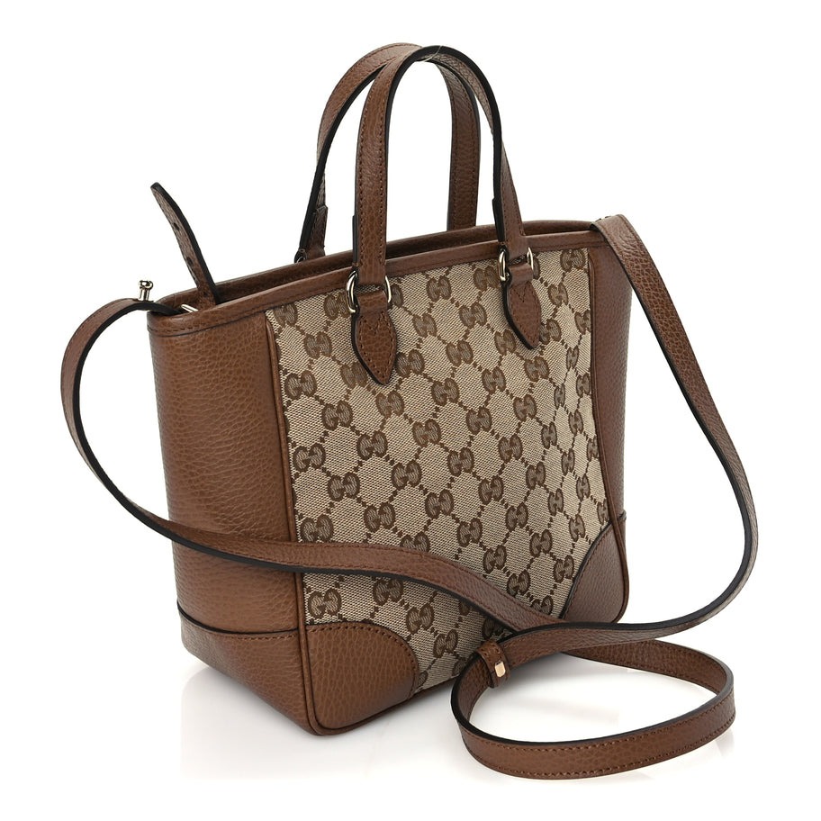 Gucci Monogram Small Bree Tote Beige Tabacco Image 3