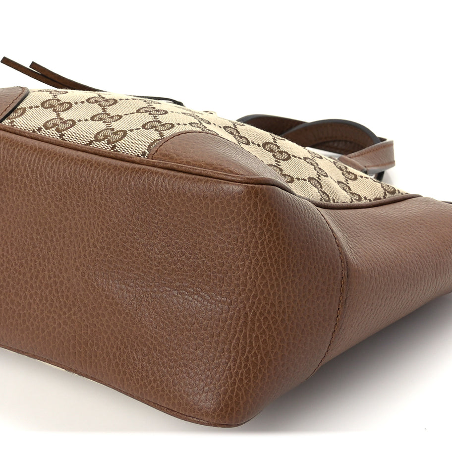 Gucci Monogram Small Bree Tote Beige Tabacco Image 9