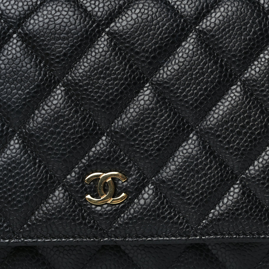 Chanel Caviar Quilted Wallet On Chain WOC Black Image 8