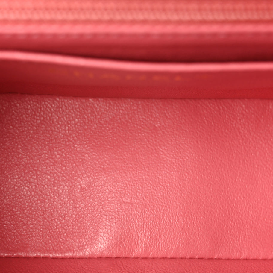 Chanel Caviar Quilted Mini Rectangular Flap Dark Pink Image 5