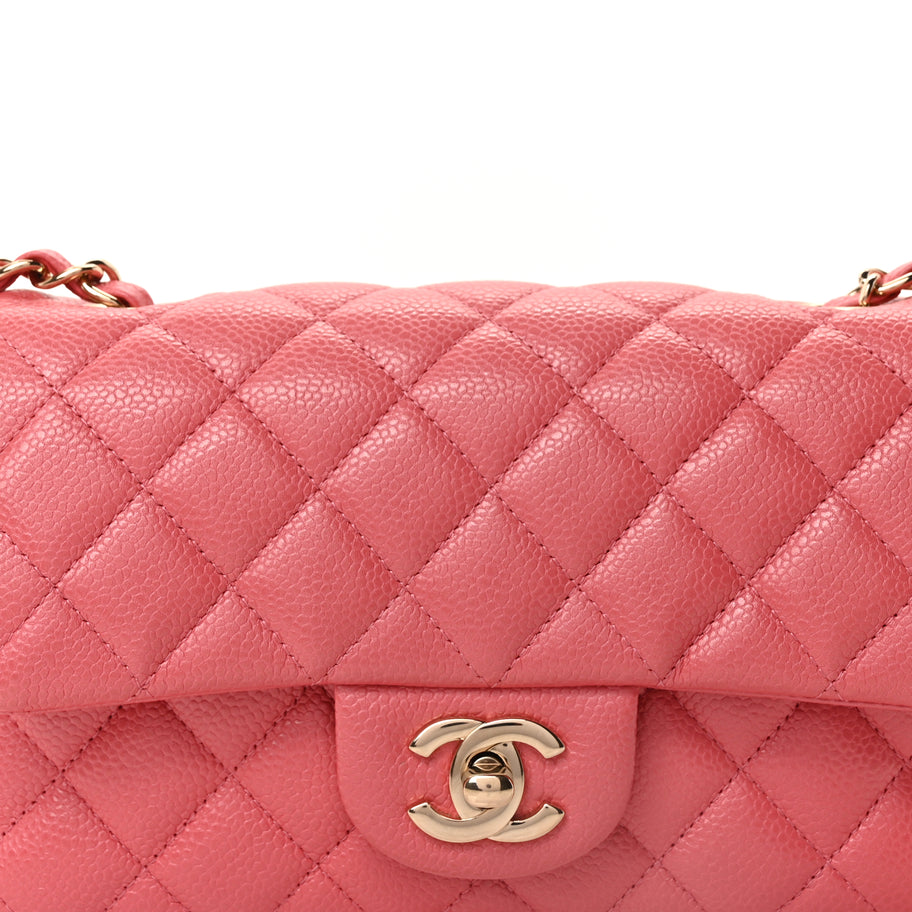Chanel Caviar Quilted Mini Rectangular Flap Dark Pink Image 7