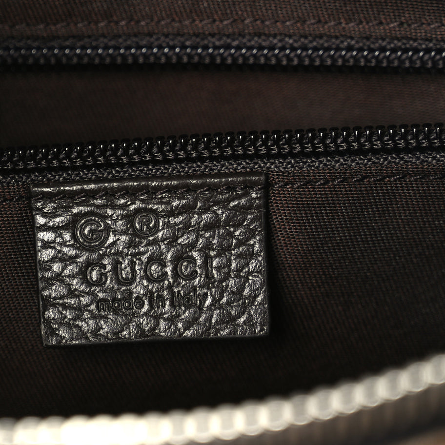 Gucci Monogram Dollar Calfskin Boston Duffle Bag Beige Ebony Testa di Moro Marrone Scuro Image 6