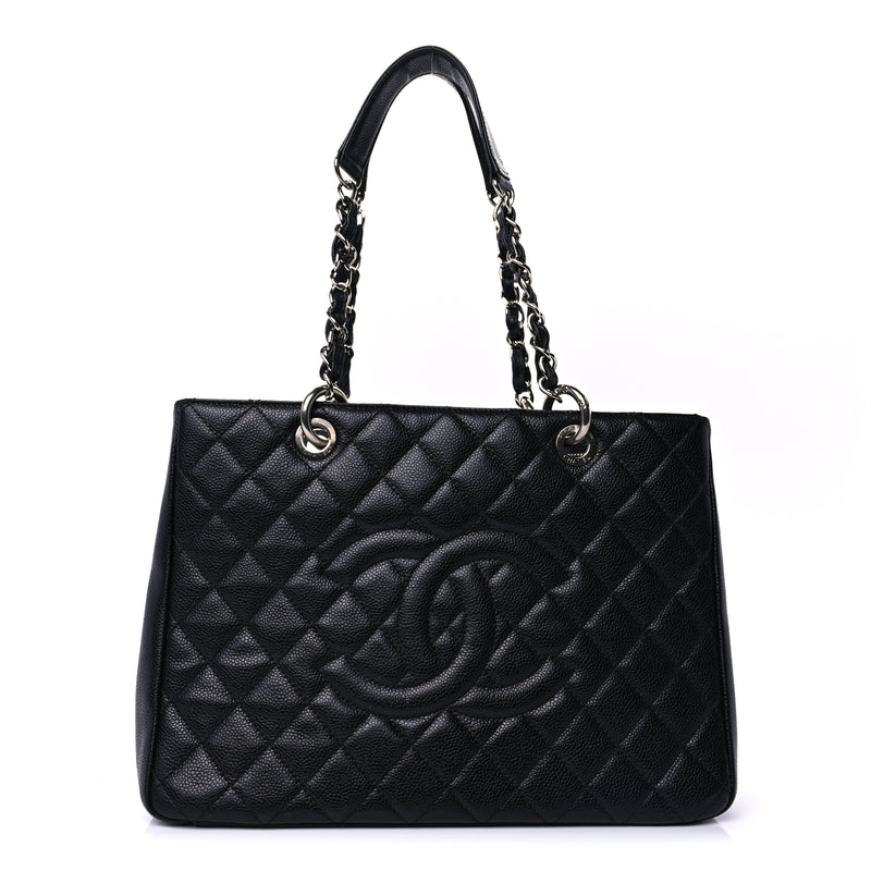  Chanel Caviar Quilted Grand Shopping Tote GST Black