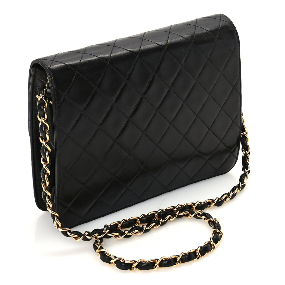 Chanel Lambskin Quilted Small Single Flap Bag Black Image 3