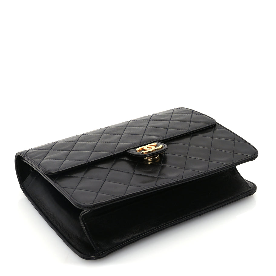 Chanel Lambskin Quilted Small Single Flap Bag Black Image 4