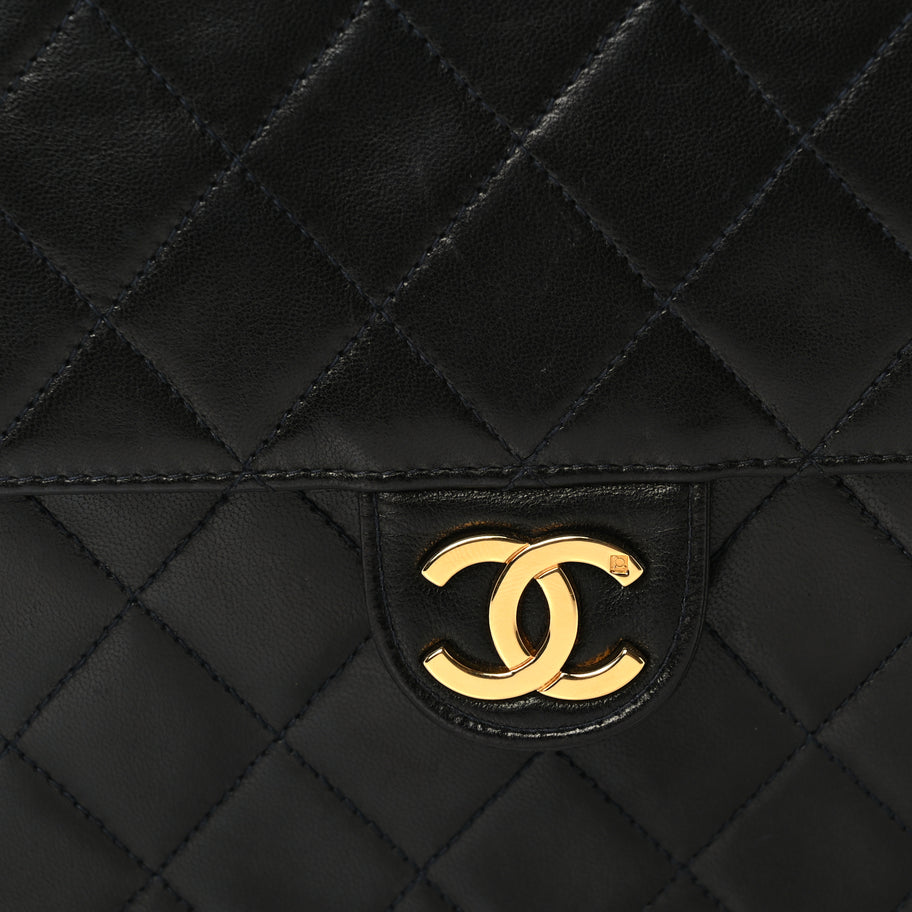 Chanel Lambskin Quilted Small Single Flap Bag Black Image 8