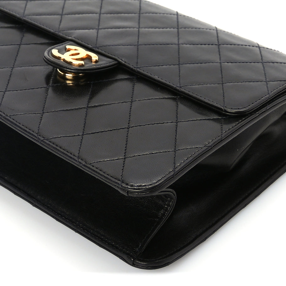 Chanel Lambskin Quilted Small Single Flap Bag Black Image 10