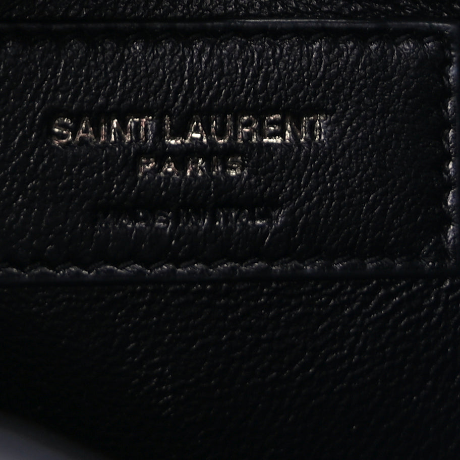 Saint Laurent Patent Le 5 A 7 Monochrome Hobo  Black Image 7