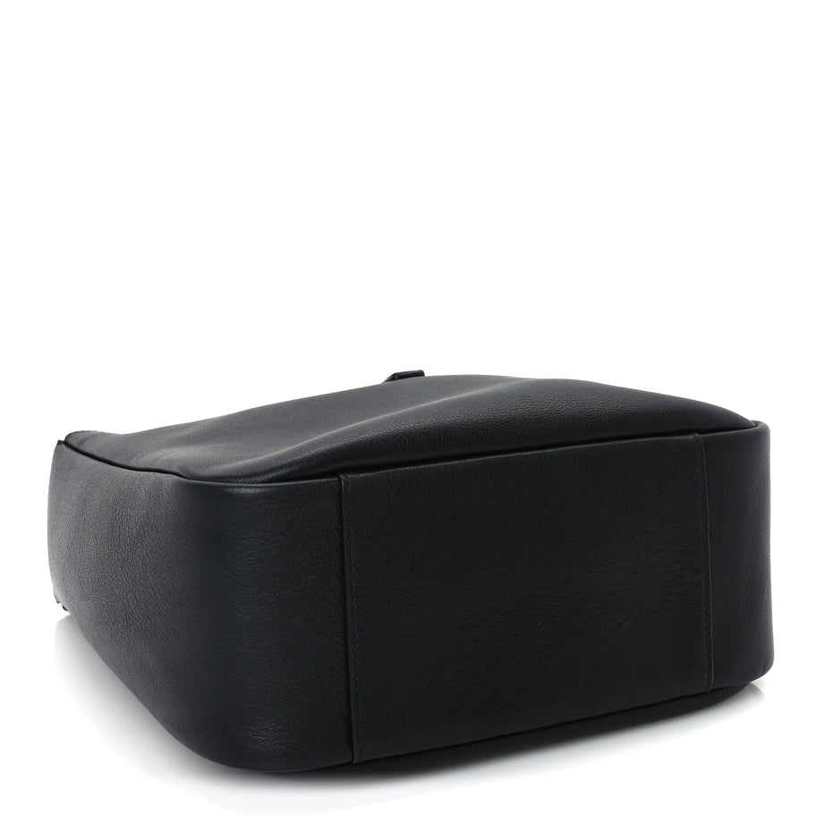 Saint Laurent Smooth Calfskin Small Le 5 A 7 Soft Hobo  Black Image 4