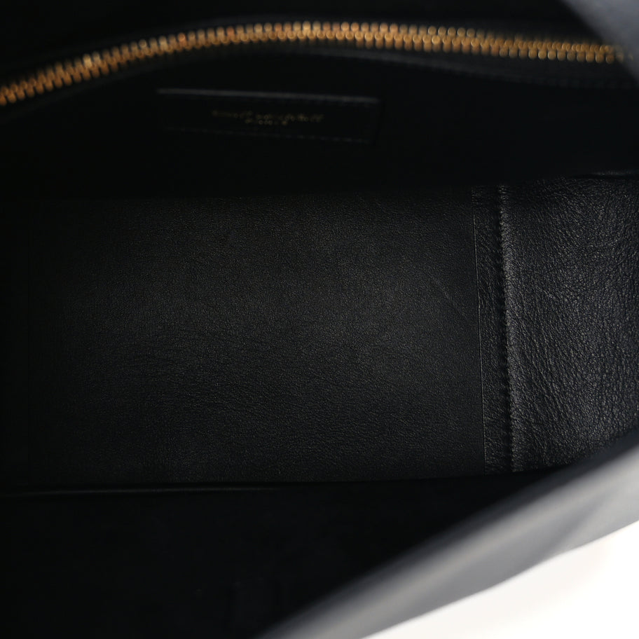 Saint Laurent Smooth Calfskin Small Le 5 A 7 Soft Hobo  Black Image 5