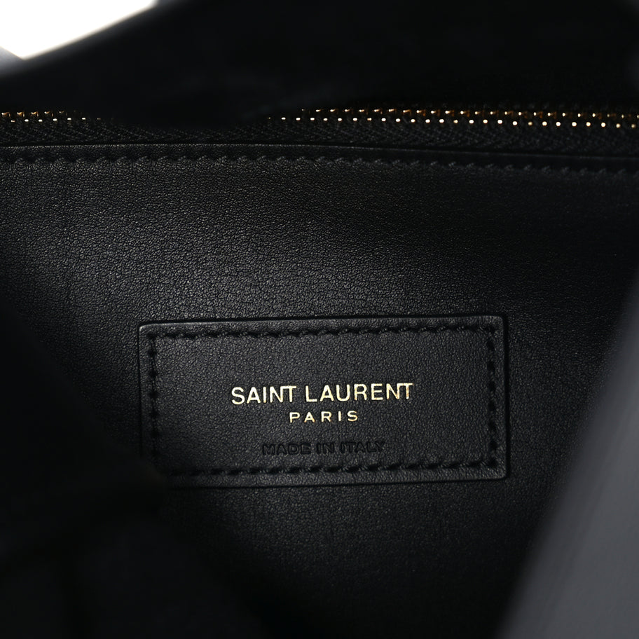 Saint Laurent Smooth Calfskin Small Le 5 A 7 Soft Hobo  Black Image 6