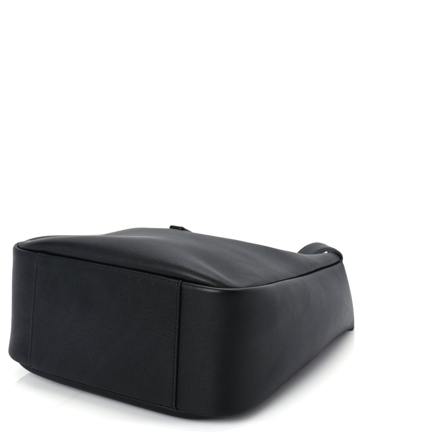 Saint Laurent Smooth Calfskin Small Le 5 A 7 Soft Hobo  Black Image 9