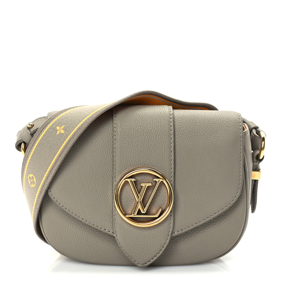 Louis Vuitton Grained Calfskin LV Pont 9 Soft PM Gris | Luxe