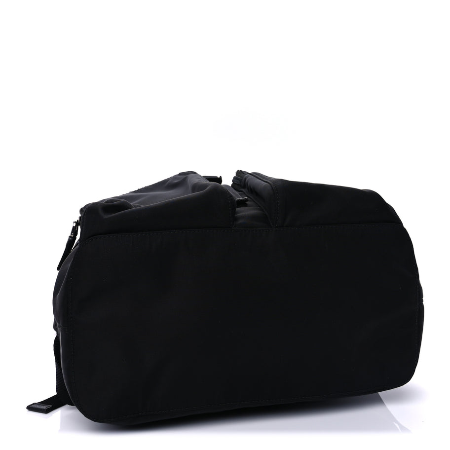Prada Tessuto Nylon Saffiano Vela Backpack Black | Luxe Collective