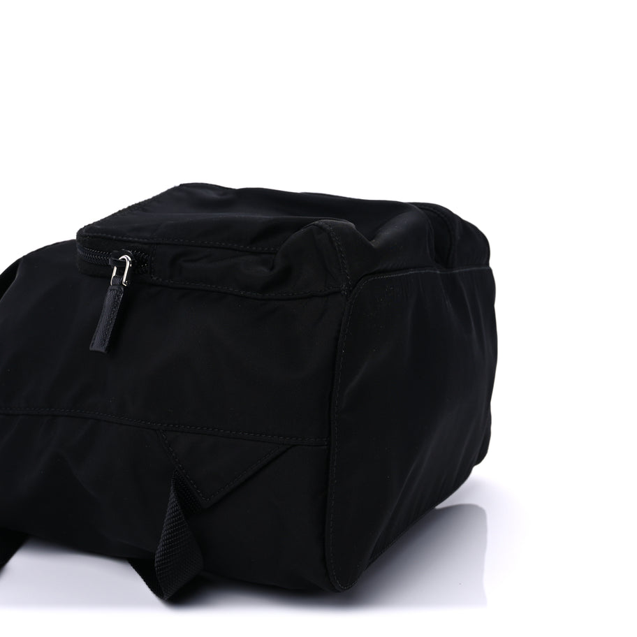 Prada Tessuto Nylon Saffiano Vela Backpack Black | Luxe Collective
