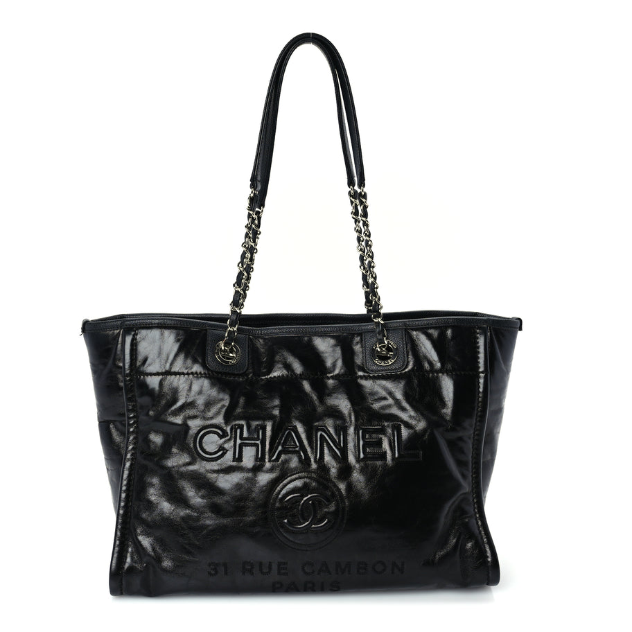 Chanel Glazed Calfskin Small Deauville Tote Image 1