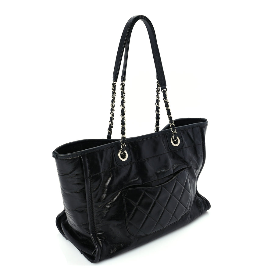 Chanel Glazed Calfskin Small Deauville Tote Image 2
