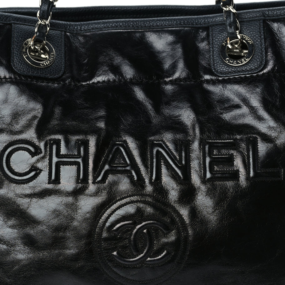 Chanel Glazed Calfskin Small Deauville Tote Image 7