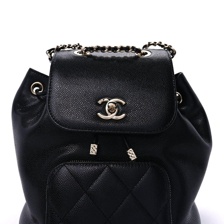 Chanel Caviar Quilted Mini Business Affinity Backpack  Black Image 8