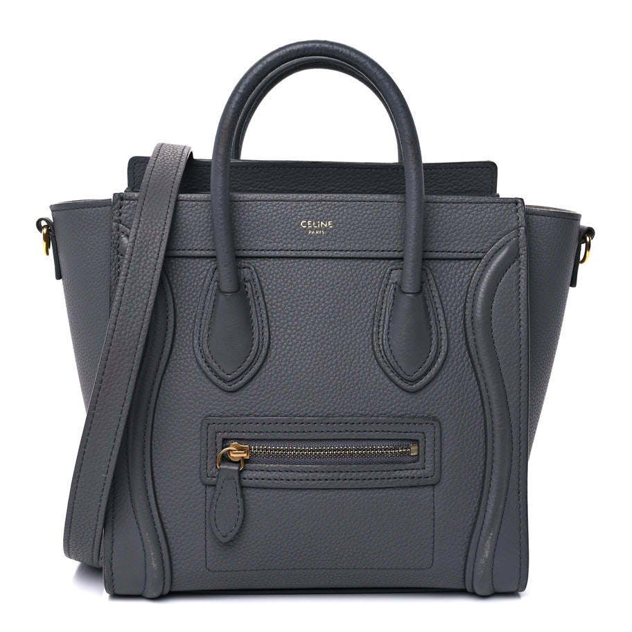 Celine Baby Drummed Calfskin Nano Luggage  Kohl Image 2