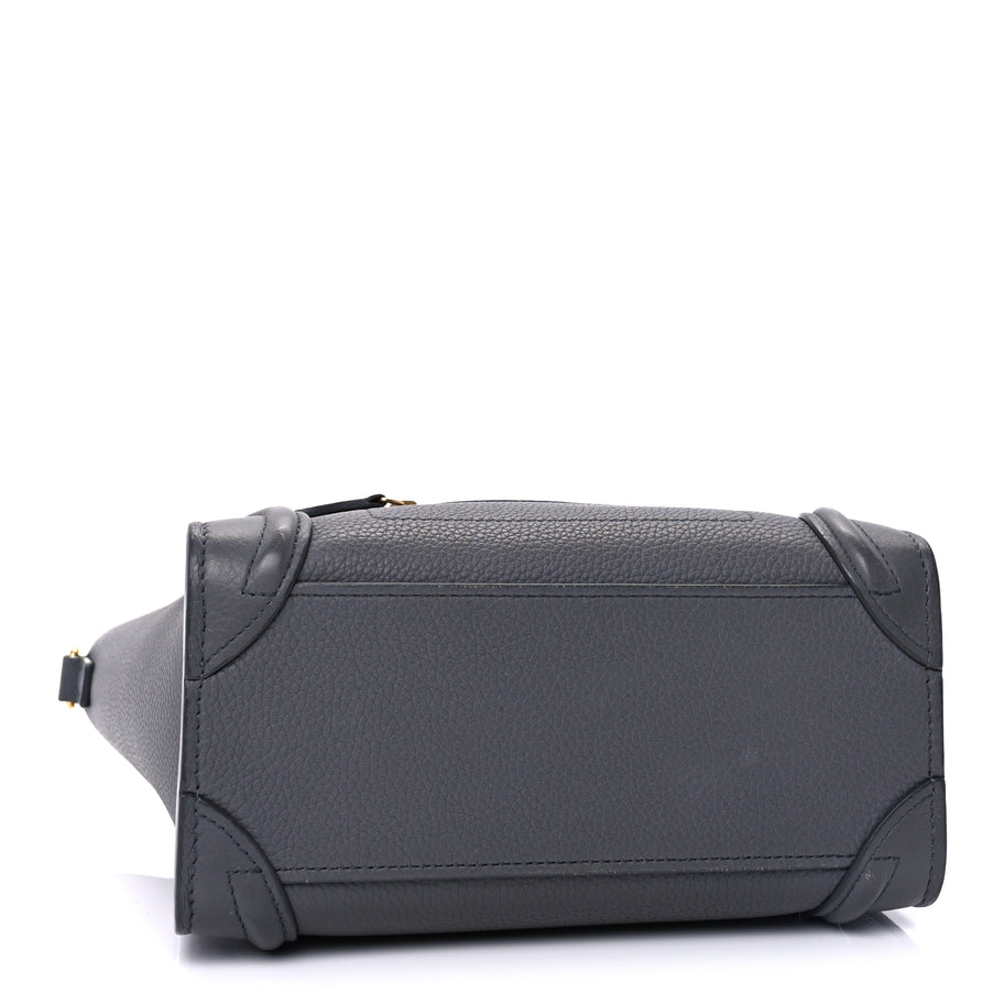 Celine Baby Drummed Calfskin Nano Luggage  Kohl Image 4