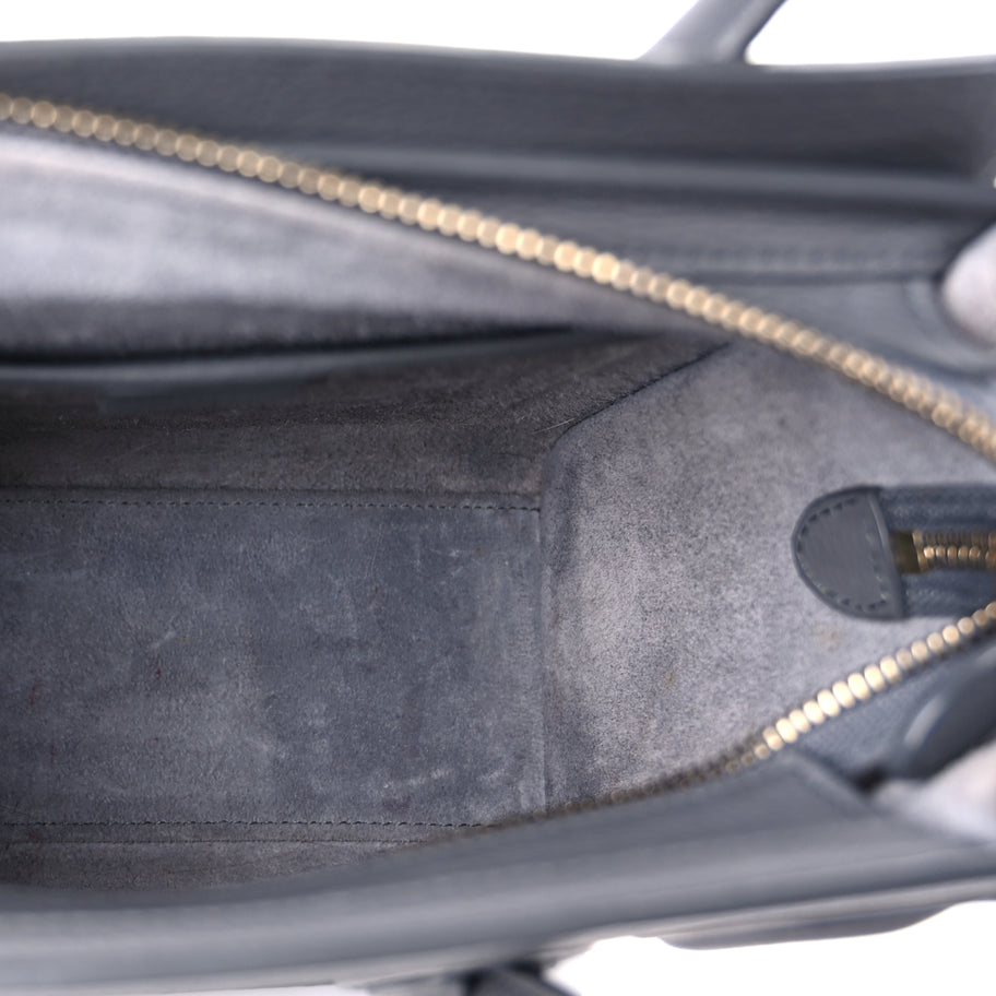 Celine Baby Drummed Calfskin Nano Luggage  Kohl Image 5