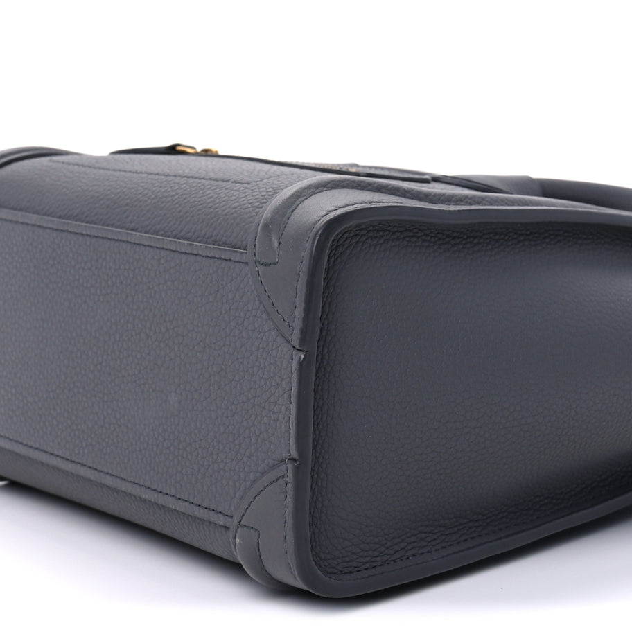 Celine Baby Drummed Calfskin Nano Luggage  Kohl Image 10