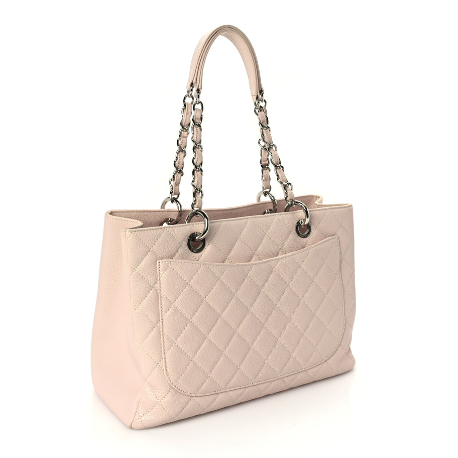 Chanel Caviar Quilted Grand Shopping Tote GST Light Pink Image 3