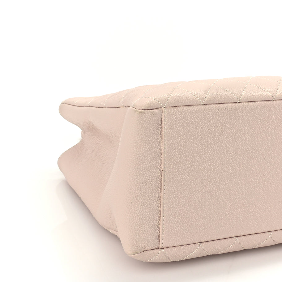 Chanel Caviar Quilted Grand Shopping Tote GST Light Pink Image 9